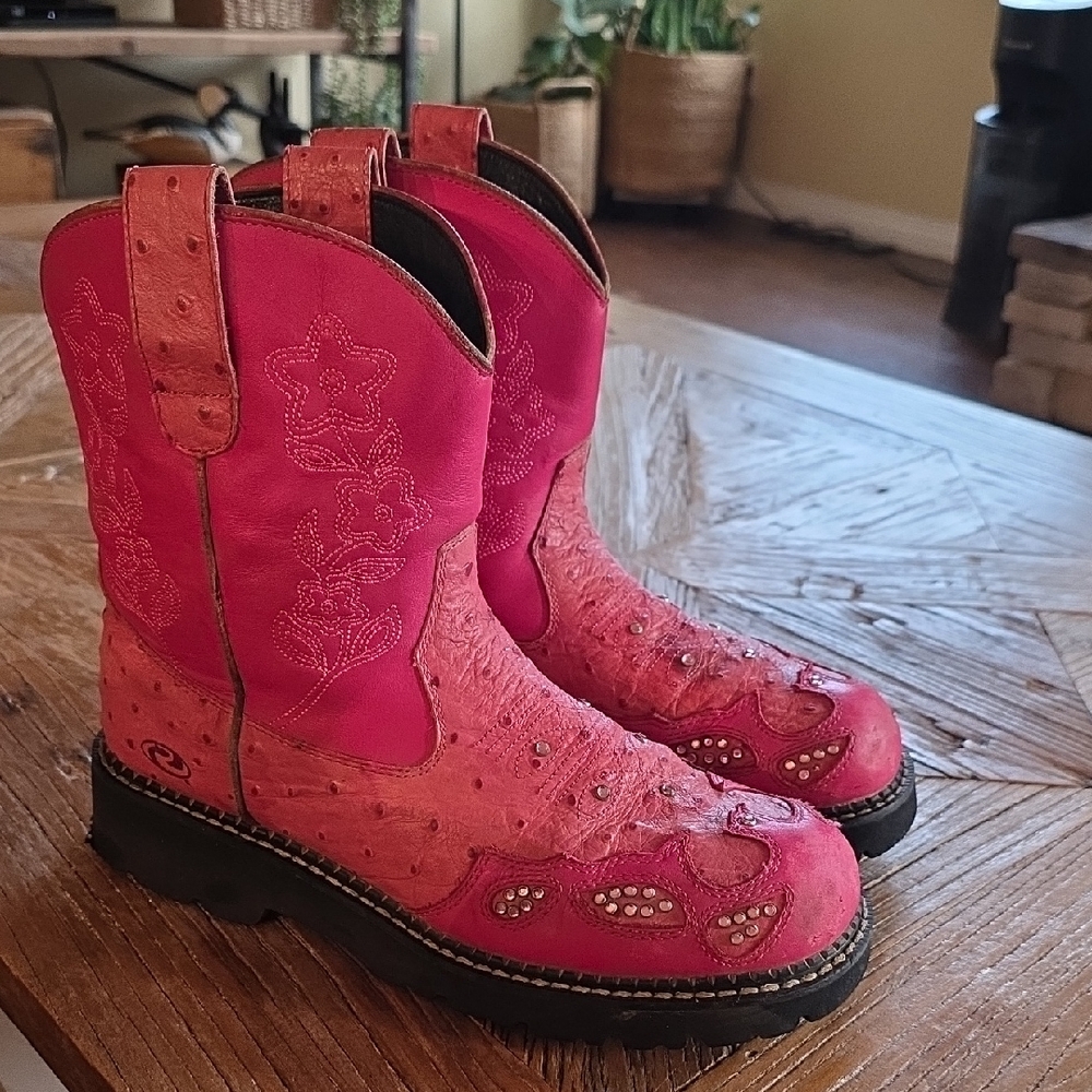 ROPER Rhinestone round toe cowboy western boots! 9